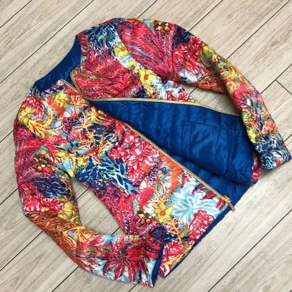 Lilly Pulitzer reversible down jacket never worn S